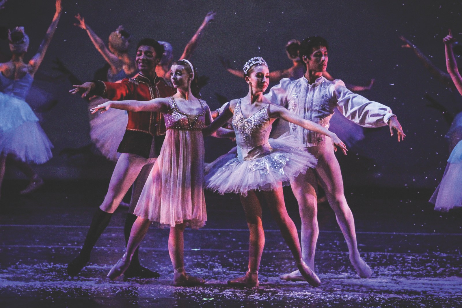 The Arts – Tampa City Ballet The Nutcracker Ballet dancers in tutus performing The Nutcracker on stage